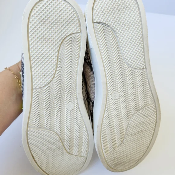 Steven New York By Steve Madden Neon Star Snakeskin Fabric Print Sneakers 8 M - Picture 12 of 16